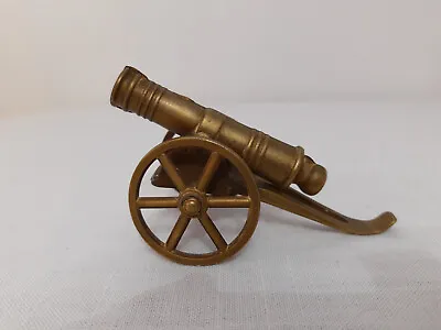 Vintage Field Artillery Cannon Metal Military War Gun Model Figurine Miniature • £18.50