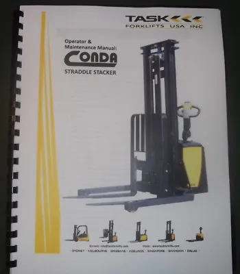 Task Conda Straddle Stacker Forklift Operator Operation & Maintenance Manual • £29.10