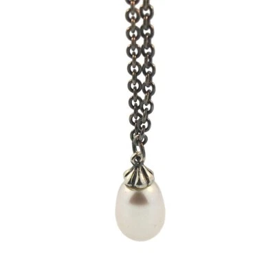 $78 • Buy TROLLBEADS 54080 Necklace Silver Fantasy/ W Freshwater White Pearl 31.5 Inch New