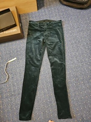 £10 • Buy J Brand Dark Green Velvet Jeggins Jeans. Size 8. Super Skinny.
