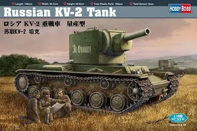 Hobbyboss 1:48 Scale Model Kit  - Russian KV-2 Tank HBB84816 • £15.78