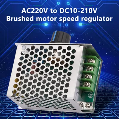 AC220V To DC10-210 20A PWM Brush Motor Speed Controller Governor Volt Regulator • £9.59