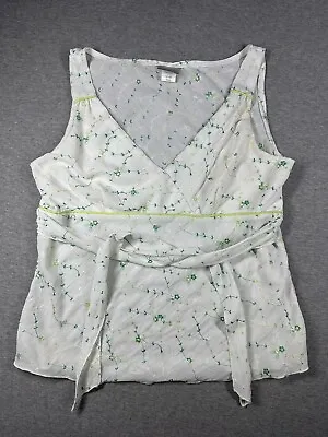 Vintage Tailor By B.Moss Tank Top - Back Tie Large Y2K Floral • $17.99