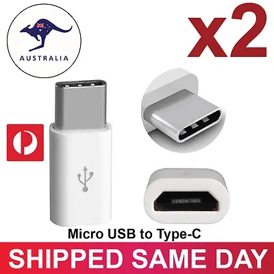 Micro USB Female To USB 3.1 Type-C Male Converter USB-C Data Cable OTG Adapter 3 • $1.69