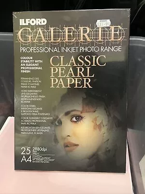 ILFORD Galerie Classic Pearl Paper 250gsm A4 25 Sheets New And Sealed • £12