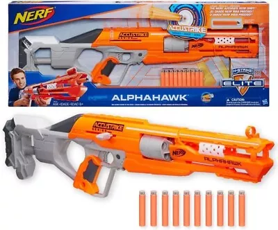 NERF Elite Accustrike Alphahawk Inc 30 Official Darts Ages 8+ New Toy Gun Fire • $99.90