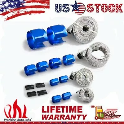 $29.69 • Buy New Stainless Steel Braided Hose Cover Sleeve Engine Vacuum Heater Fuel Line Kit