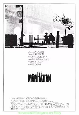 MANHATTAN MOVIE POSTER Style B Rare Rolled 27x41 Inch WOODY ALLEN 1979 • $75