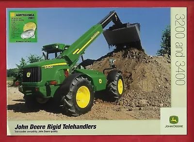 $27.50 • Buy John Deere 3200 & 3400 Rigid Telehandlers 12 Page Brochure 4-02