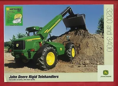 John Deere 3200 & 3400 Rigid Telehandlers 12 Page Brochure 4-02 • $27.50