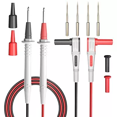 Multimeter Test Leads Kit Double Silicone Soft Cable Wire Multimeter Probes E... • $22.22