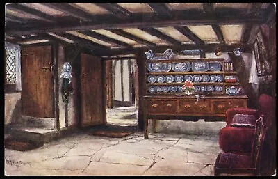 Anne Hathaway's Cottage Kitchen Warwickshire W.W. Quatremain Postcard • £3.90