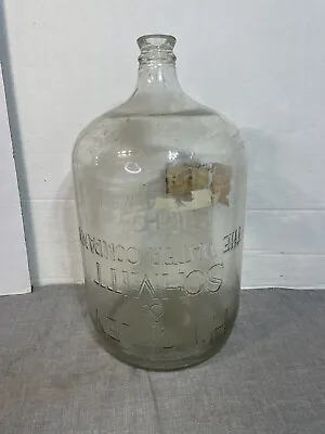 Vintage Clear Glass 5 Gallon Water Bottle Hinckley Schmitt Chicago • $50