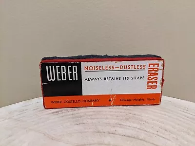 Vintage Weber Costello Noiseless-dustless Blackboard Chalkboard Eraser Unused • $14