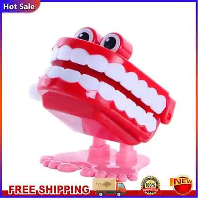 Wind Up Clockwork Toy Chattering Funny Walking Teeth Mechanical Toys (Red) • £2.99