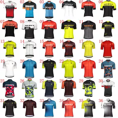 Mens Cycling Short Sleeve Jersey Summer Bicycle Tops Team Bike Shirt Racing Wear • $18.05