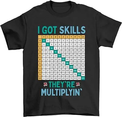 Kids Maths T-Shirt Girls Boys I Got Skills Multiplyin School Number Day 2024 • £5.99