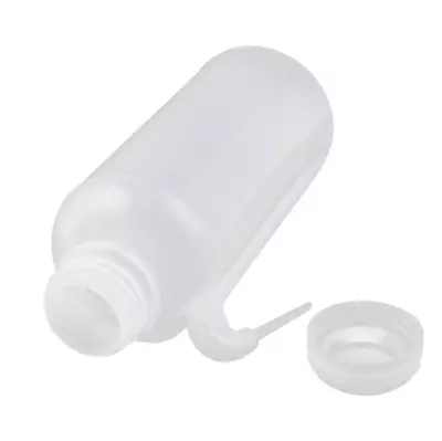 Screw On Tip Plastic Tattoo Washing Lab Squeeze Wash Bottle 500ml Clear White • $7.72