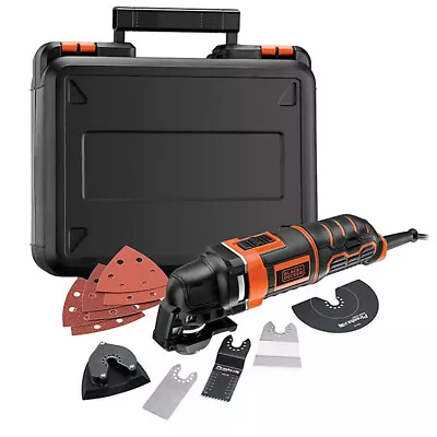 Black Decker Multi Tool Corded MT300KA Variable Speed 12 Accessories 300W 240V • £40.49