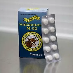 Marschall Rennet Tablet Vegetable Rennet Tablets 100 Tablets Box M-50 • $39.23