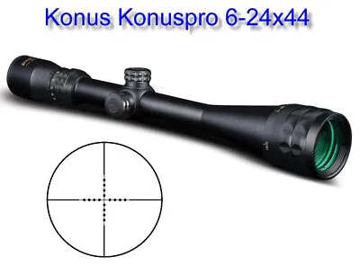 Konus KonUSPro 6-24x44 Glass Etched Mil-Dot Matte KON7259 Hunting Rifle Scope • $142.28