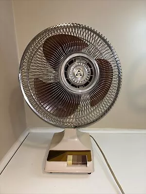 Vintage Kuo Horng Table/Desk Fan KH-203 - 12  Oscillating 3-Speed Retro Working • $29.99