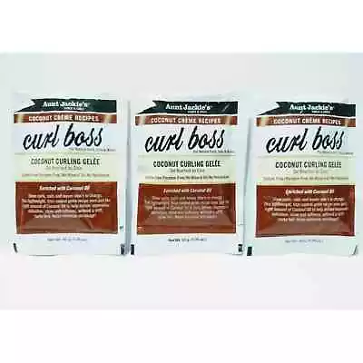 Aunt Jackie's Curl Boss Coconut Curling Hair Gelee Gel For Coils & Waves 3 Pack • $3.19