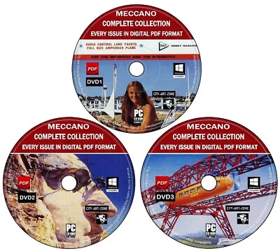 Meccano Magazine Full Collection Every 650 Issues 1916-1981 PDF 3 DVD + Manuals • £9.99