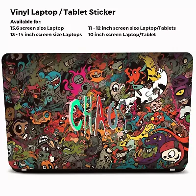 15.6 Inch Chaos Colorfull Fantasy Laptop Tablet Vinyl Decal Sticker Skin-MJ4 • £6.99