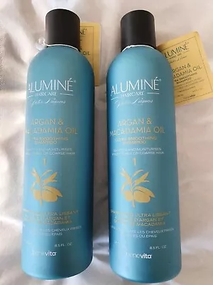 £12.99 • Buy Alumine ARGAN & MACADAMIA OIL Ultra Smoothing Shampoo 250ml - NEW X 2