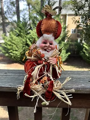 Mark Roberts Trick Or Treat Pumpkin Elf Thanksgiving Fall Harvest Fairy Figurine • $149.95