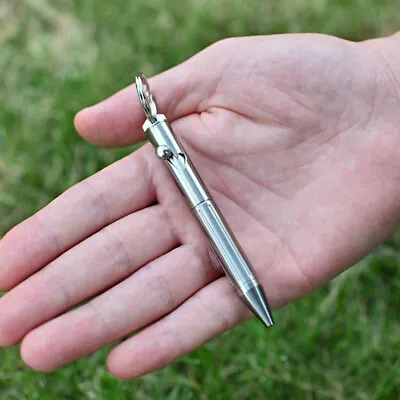 EDC Titanium Portable Pen Outdoor Travel Portable Keychain Mini Ballpoint Pen • $18.99