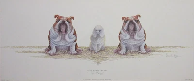 £12 • Buy Warwick Higgs, The Management - Bull Dog Poodle Art Print FAR.821 - 59x25cm