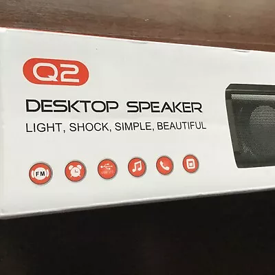 Q2 Desktop Speaker Bluetooth Desktop Speaker Black 10w New In Box • $29.15