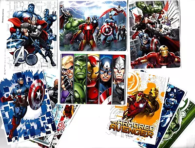 MARVELS  AVENGERS Series3  COMPLETE VENDING SET OF 10 FULL SIZE 3  X 4  STICKERS • $14.88