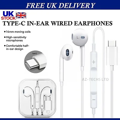 USB-C Type-C Earphones Headphones With MIC For Samsung Galaxy Note20 Ultra 5G UK • £6.99