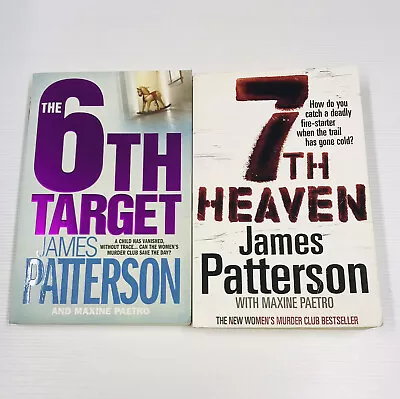 James Patterson WOMENS MURDER CLUB Lot 6th Target 7th Heaven Suspense Thriller • $23.95