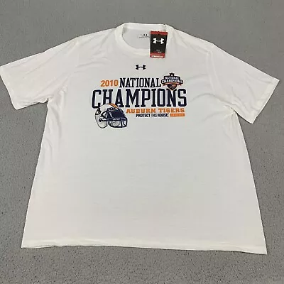 Auburn Tigers Shirt Mens Extra Large White 100% Polyester College Under Armour • $21.99