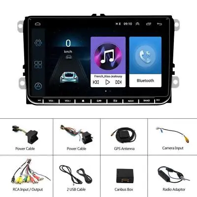 Car Carplay 9inch 2DIN WiFi Radio Android 10.1 GPS Stereo Navigation MP5 1+16GB • $233