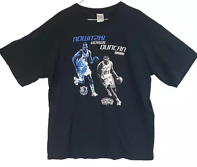 San Antonio Spurs Vs Dallas Mavericks Vintage 2001 Playoffs T-Shirt Size XL • $50