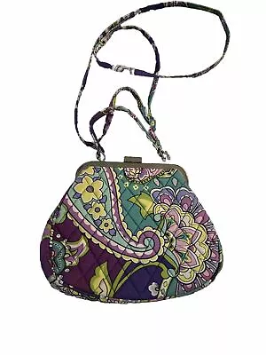 VERA BRADLEY Mini Frame Crossbody Bag Kisslock Closure Heather Pattern Purse New • $24.99