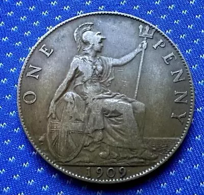 1909 UK Penny Coin Victoria  Original Surface     #MX98 • $15.90