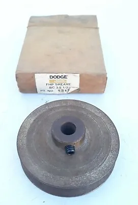 $18.99 • Buy Dodge BC 3.5 1/2 Single Groove Finished 1/2  Bore Sheave/Pulley For V Belts