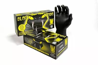 $36 • Buy Black Mamba 6.25 Mil Nitrile Glove-Black Large | BLK120 Super Strong!