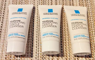 La Roche-Posay Toleriane Hydrating Gentle Cleanser 3 X Travel Sized Tubes NEW • $6.99