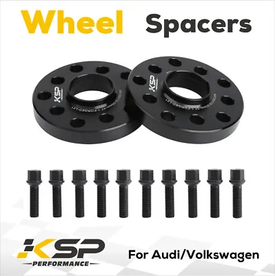 $41.49 • Buy (2) 20mm 5x100 / 5x112 Hubcentric Wheel Spacers For VW Jetta Audi 57.1mm Bore