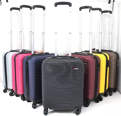 54cm EasyJet Ryanair Cabin Trolley Suitcase Lightweight Hand Luggage Hard Shell • £27.99