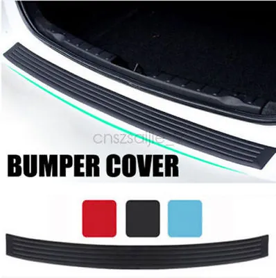 35in Rear Guard Bumper Protector Trim Cover Sill Trunk Scuff Plate Rubber Black • $12.53