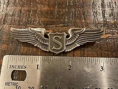 Original Wwii Usaaf Sterling Service Pilot Wings 3” Meyer Sterling Pb • $174.88