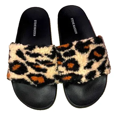 Steve Madden Slides Sandals Animal Print Women's Size 9 Fits 8 • $15